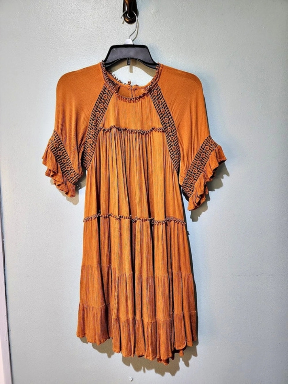 🍂Babydoll Dress--Medium--Rich Burnt Orange Color🍁